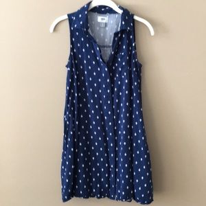 ⭐️Old Navy navy white print dress or tunic xs